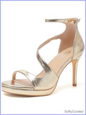 Mostrin 4 Inch Platform Stiletto Heels Round Toe Strappy Heeled Sandals